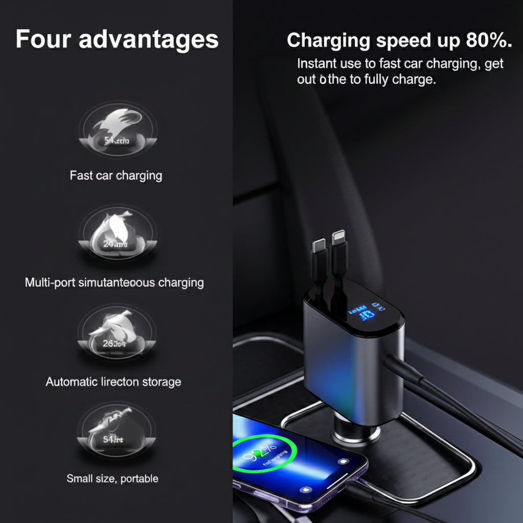 4 in 1 Retractable Charger