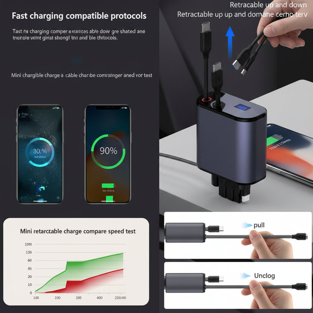 4 in 1 Retractable Charger